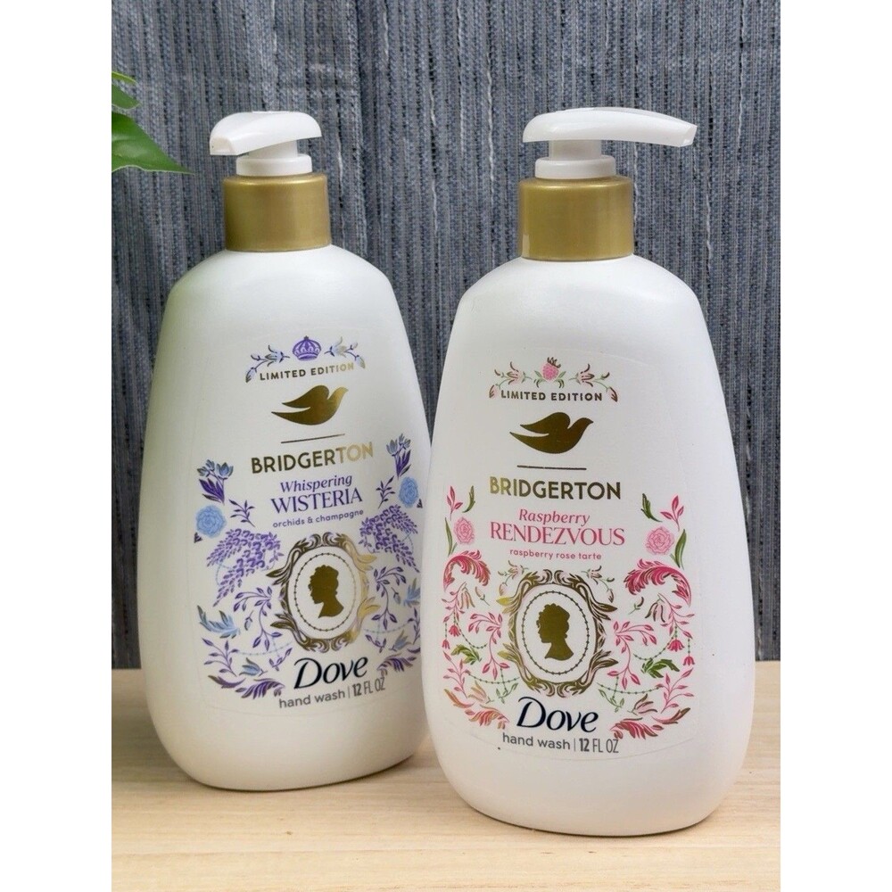 Dove Bridgerton Limited Edition Hand Wash 12 oz Set of 2 Wisteria Raspberry